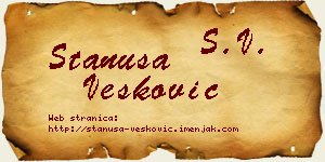 Stanuša Vesković vizit kartica